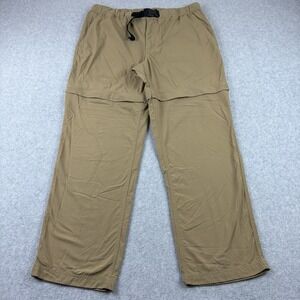 Duluth Trading Pants Mens Large 34x30 Tan Khaki Convertible Belted Outdoor Work
